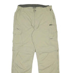SALEWA Mens Polyamide Beige Regular Cargo Zip Trousers W32 L33 Hiking Outdoor