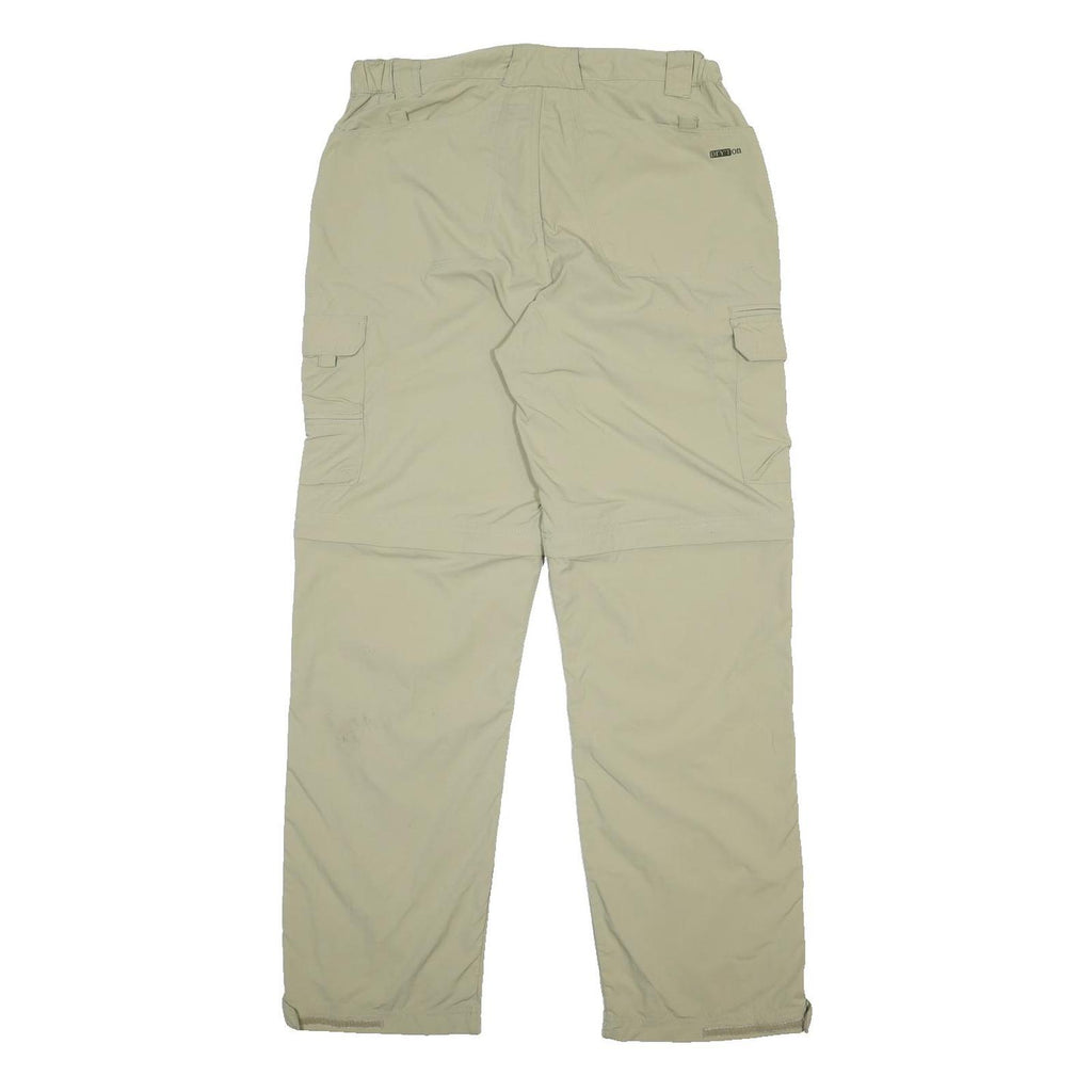 SALEWA Mens Polyamide Beige Regular Cargo Zip Trousers W32 L33 Hiking Outdoor