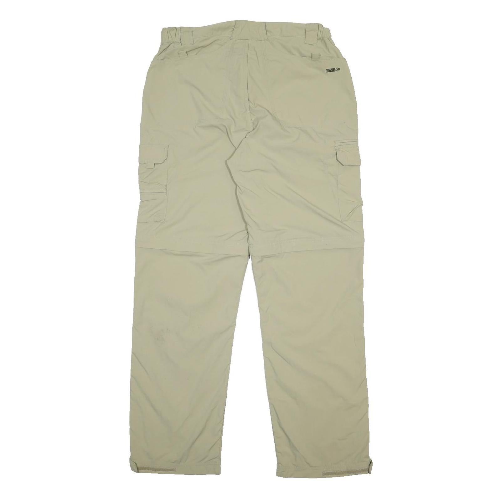 SALEWA Mens Polyamide Beige Regular Cargo Zip Trousers W32 L33 Hiking Outdoor