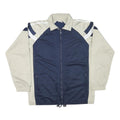 ANDREA Mens Navy & Beige Zip Up Polyester Blend Jacket XL Sports Casual Retro