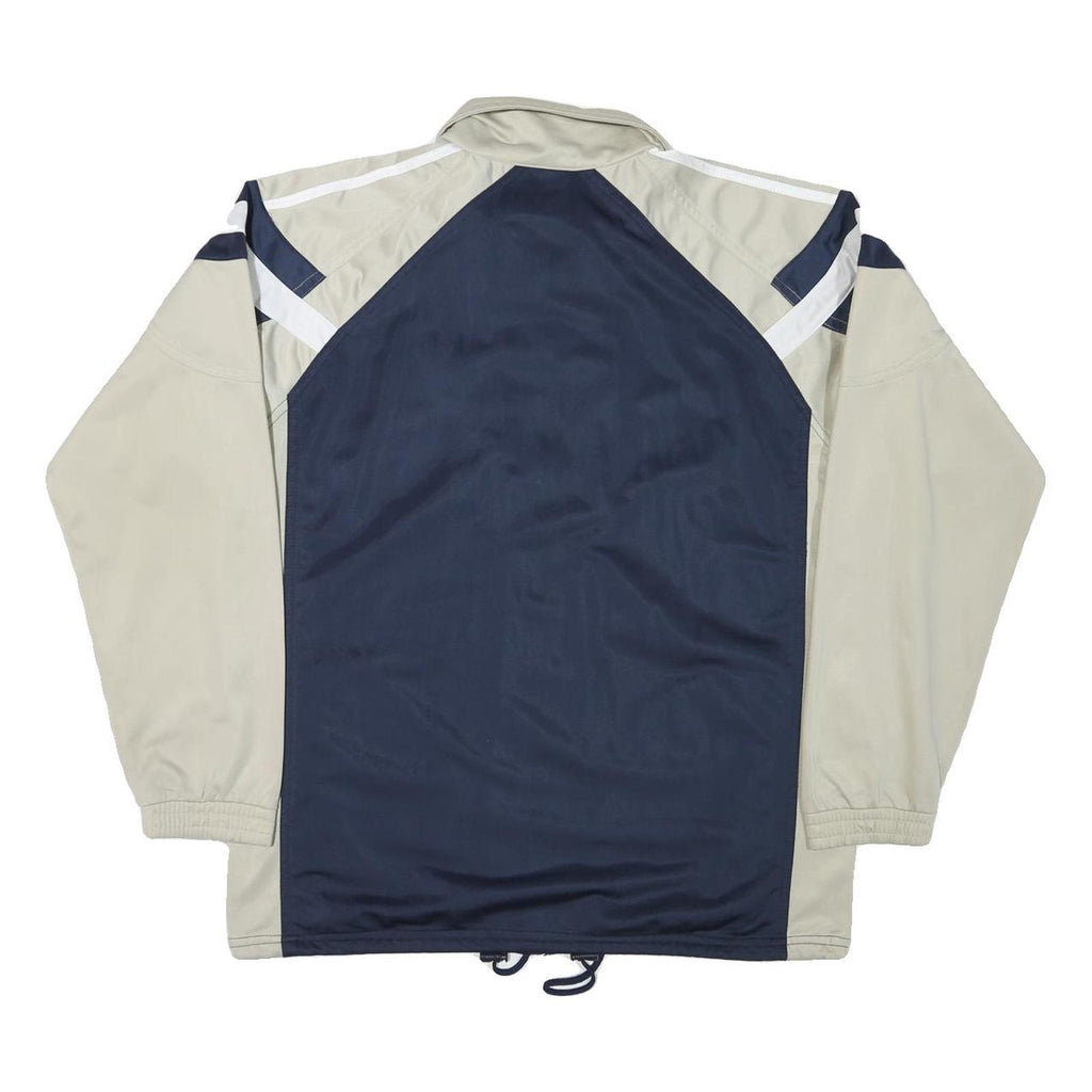 ANDREA Mens Navy & Beige Zip Up Polyester Blend Jacket XL Sports Casual Retro