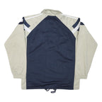 ANDREA Mens Navy & Beige Zip Up Polyester Blend Jacket XL Sports Casual Retro