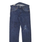 LEVI'S 501 Mens Jeans Blue Regular Straight Denim Medium W30 L31 Classic Button