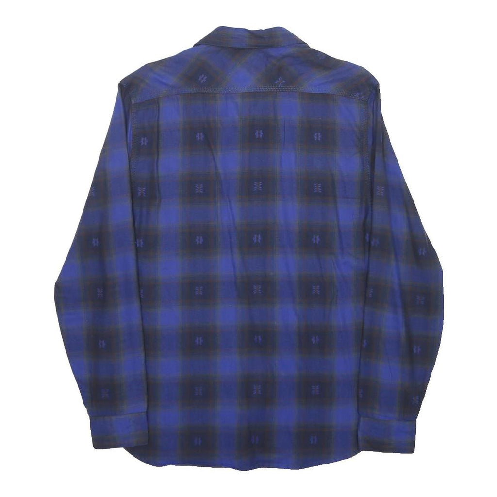 LEVI'S Mens Blue & Black Check Shirt S Cotton Long Sleeve Casual Classic