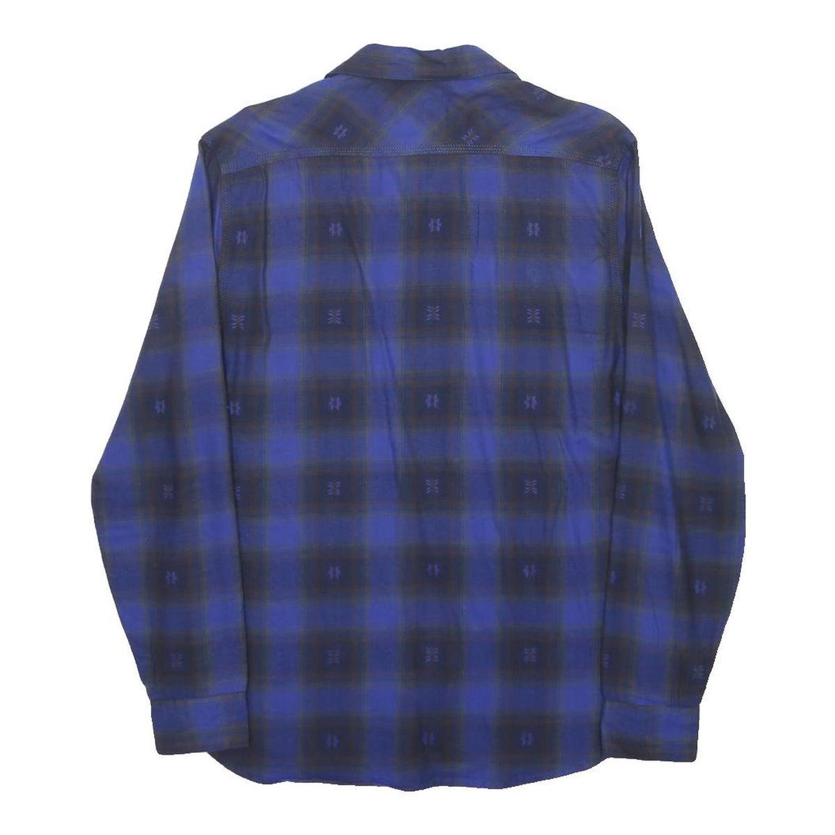 LEVI'S Mens Blue & Black Check Shirt S Cotton Long Sleeve Casual Classic