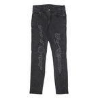 LEVI'S 512 TAPERED Mens Jeans Black Slim Tapered Denim W29 L28 Distressed