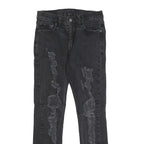 LEVI'S 512 TAPERED Mens Jeans Black Slim Tapered Denim W29 L28 Distressed