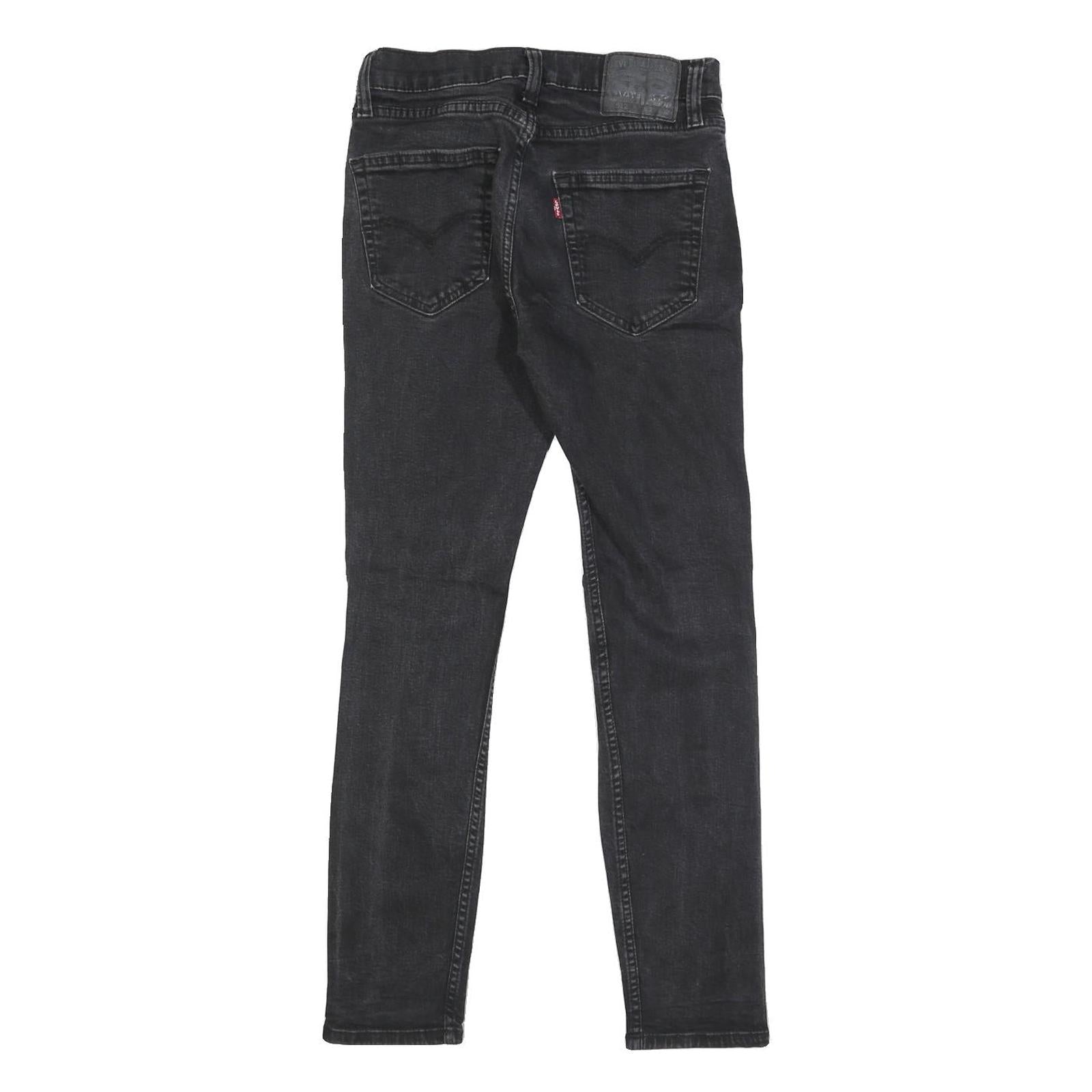 LEVI'S 512 TAPERED Mens Jeans Black Slim Tapered Denim W29 L28 Distressed