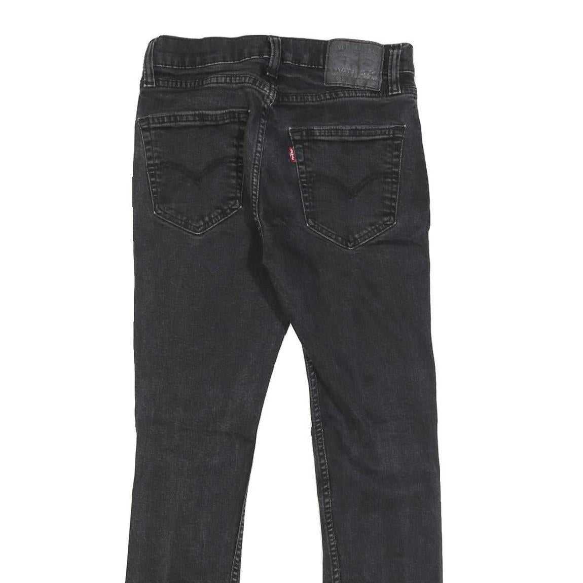 LEVI'S 512 TAPERED Mens Jeans Black Slim Tapered Denim W29 L28 Distressed