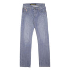 BUCK ROJER Mens Regular Fit Blue Denim Cotton Blend Jeans W30 L32 Classic Button