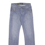 BUCK ROJER Mens Regular Fit Blue Denim Cotton Blend Jeans W30 L32 Classic Button