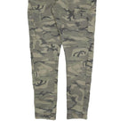 FSBN Mens Cotton Blend Slim Drawstring Cargo Trousers W32 L28 Camouflage