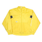 REEBOK Womens Yellow & Black Track Jacket M Polyester Blend Zip Sportswear