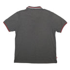 KICKERS Mens Grey & Red Short Sleeve Polo Shirt XL Cotton Blend Classic Fit
