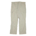 NRG Mens Cotton Blend Beige Regular Fit Cargo Trousers W38 L31 Comfortable Zip