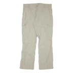 NRG Mens Cotton Blend Beige Regular Fit Cargo Trousers W38 L31 Comfortable Zip
