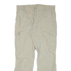 NRG Mens Cotton Blend Beige Regular Fit Cargo Trousers W38 L31 Comfortable Zip