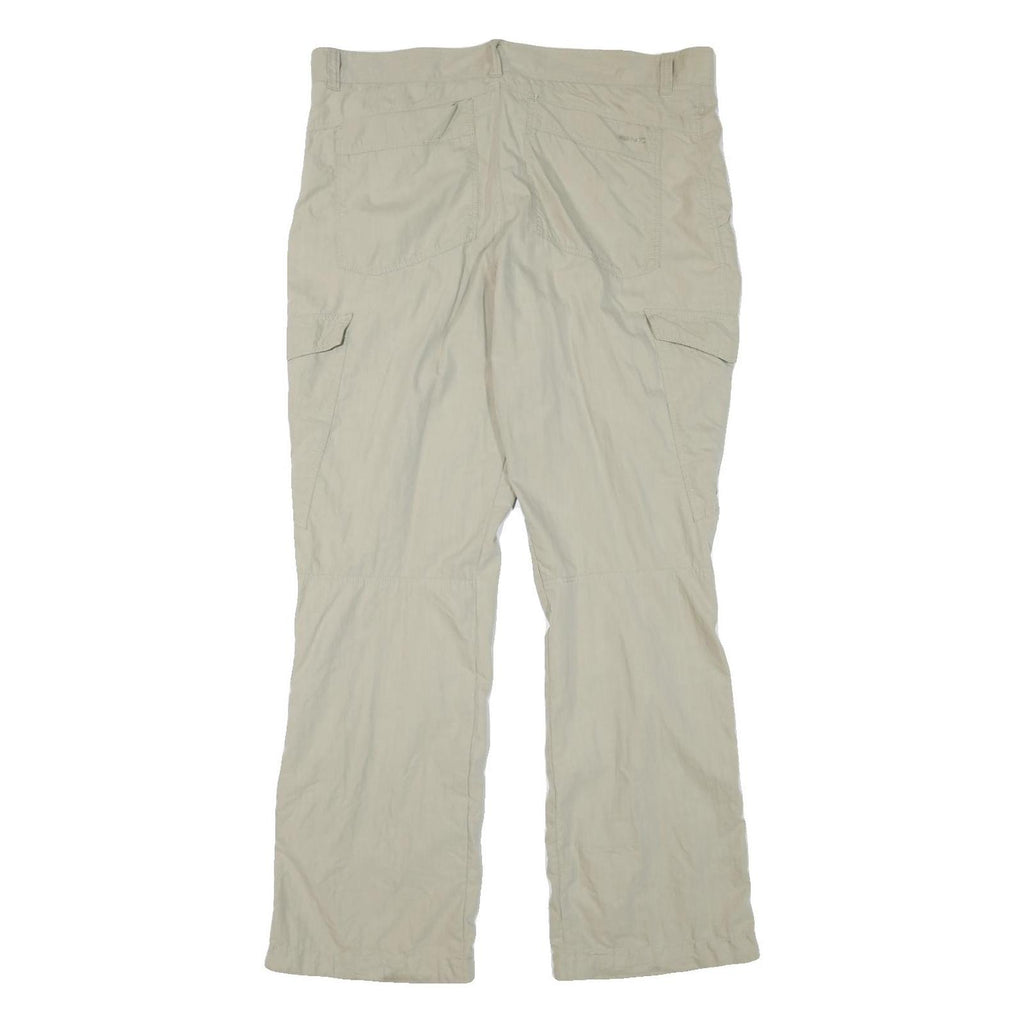 NRG Mens Cotton Blend Beige Regular Fit Cargo Trousers W38 L31 Comfortable Zip