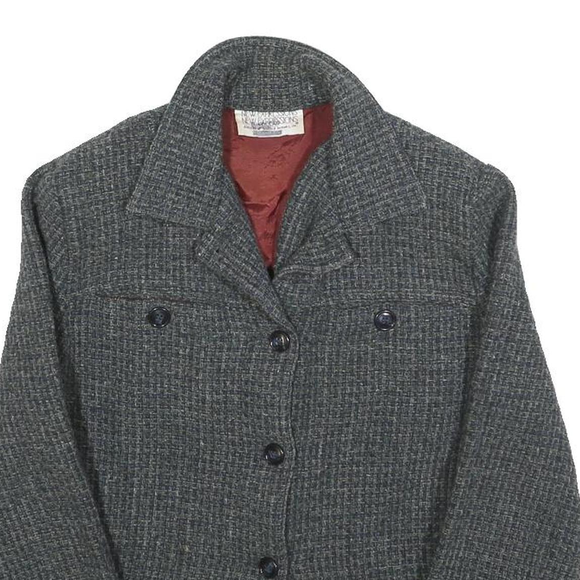 NEW EXPRESSIONS Womens Grey Button Jacket S Woven Formal Classic