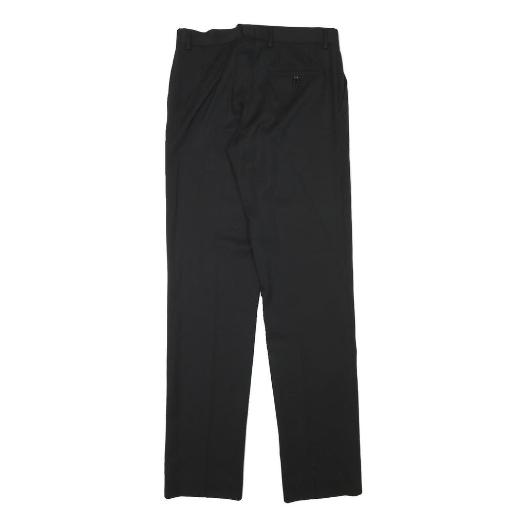 DOLCE & GABBANA Mens Wool Blend Black Regular Straight Trousers W29 L33 Classic