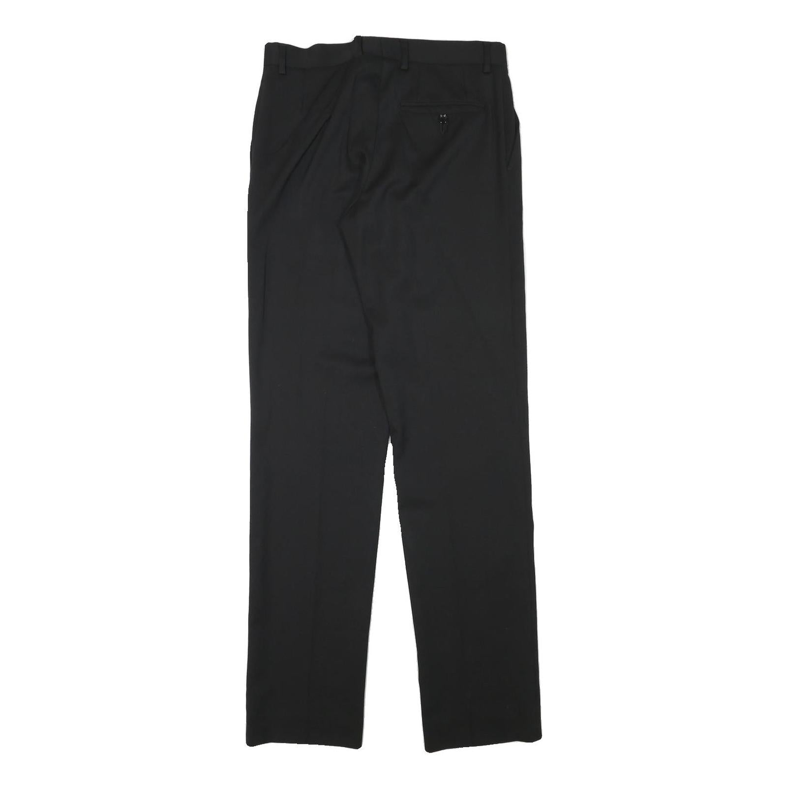 DOLCE & GABBANA Mens Wool Blend Black Regular Straight Trousers W29 L33 Classic