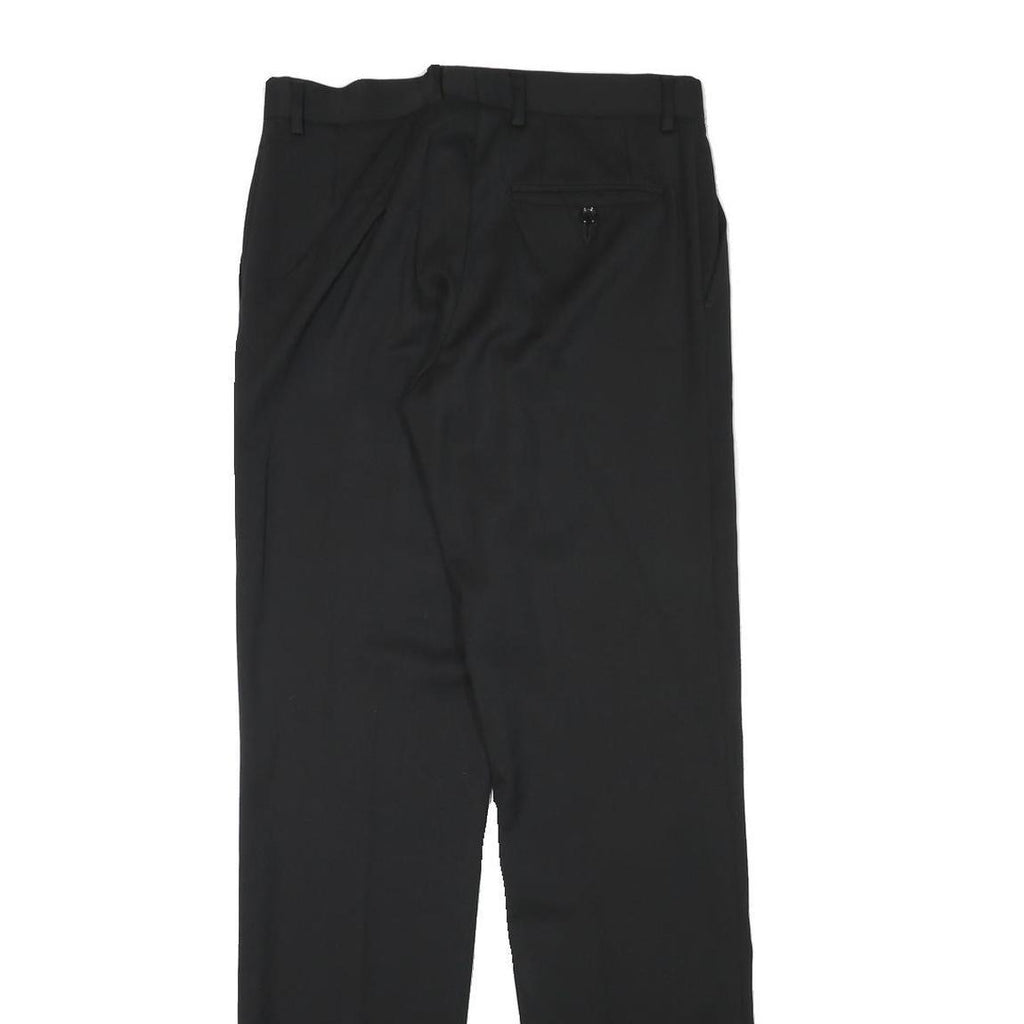 DOLCE & GABBANA Mens Wool Blend Black Regular Straight Trousers W29 L33 Classic