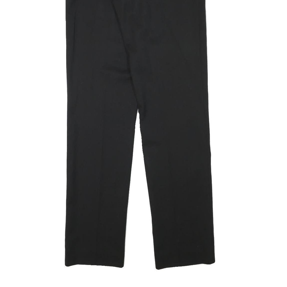 DOLCE & GABBANA Mens Wool Blend Black Regular Straight Trousers W29 L33 Classic
