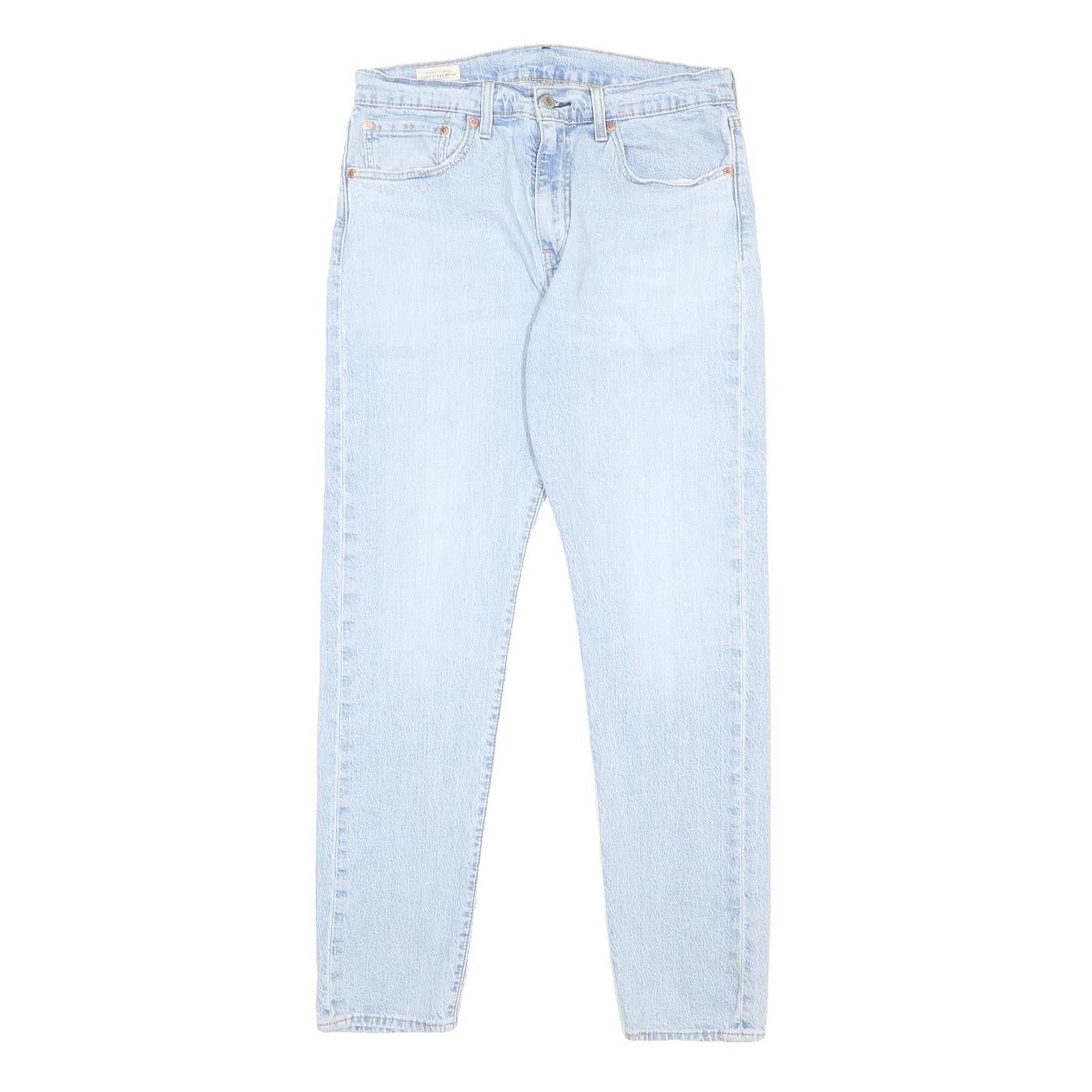 LEVI'S Big E Mens Jeans Blue Slim Skinny Denim Light W32 L32 Classic Zip Closure
