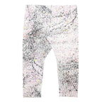NIKE Womens Capri Leggings White & Black XL W34 L22 Cotton Blend Slim Printed
