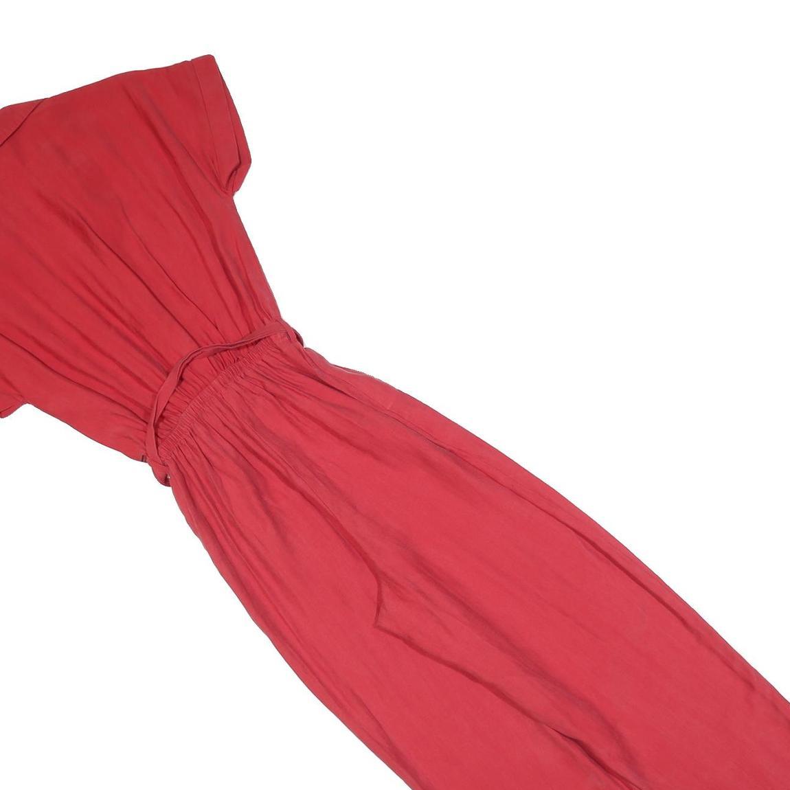 NEW LOOK Womens Red Playsuit Belted Button Front UK 6 Casual Summer Fashion