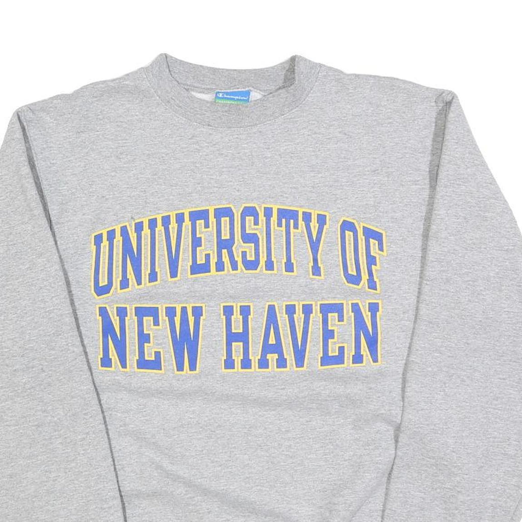 CHAMPION Mens Grey University Of New Haven Crew Neck S Cotton Blend Sweatshirt