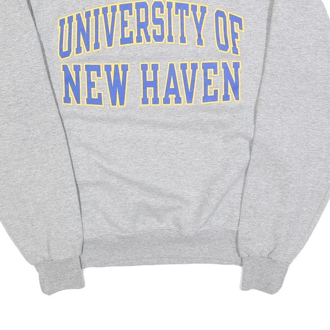 CHAMPION Mens Grey University Of New Haven Crew Neck S Cotton Blend Sweatshirt