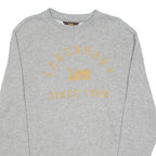 LEE Mens Sweatshirt Grey Crew Neck S