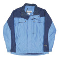 COLUMBIA Mens Blue & Navy Outdoor Jacket L Polyester Blend Zip Lightweight