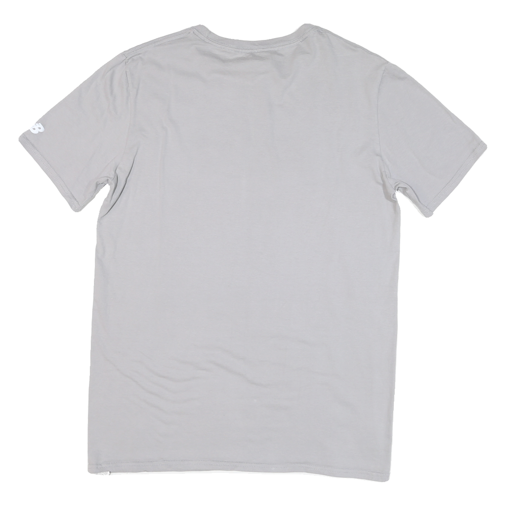 NEW BALANCE Mens Grey Start Strong Get Stronger Graphic T-Shirt L Short Sleeve