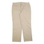 RED KAP Mens Cotton Blend Beige Regular Fit Straight Leg Trousers W38 L32