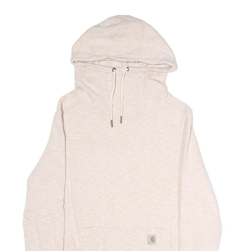 CARHARTT Womens Cream Pullover Hoodie S Lightweight Cotton Casual