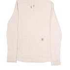 CARHARTT Womens Cream Pullover Hoodie S Lightweight Cotton Casual