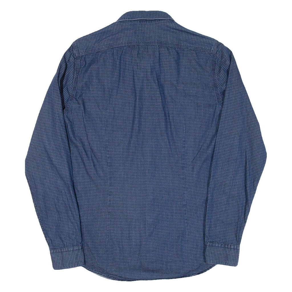 CALVIN KLEIN JEANS Slim Fit Mens Shirt Blue Spotted Long Sleeve M