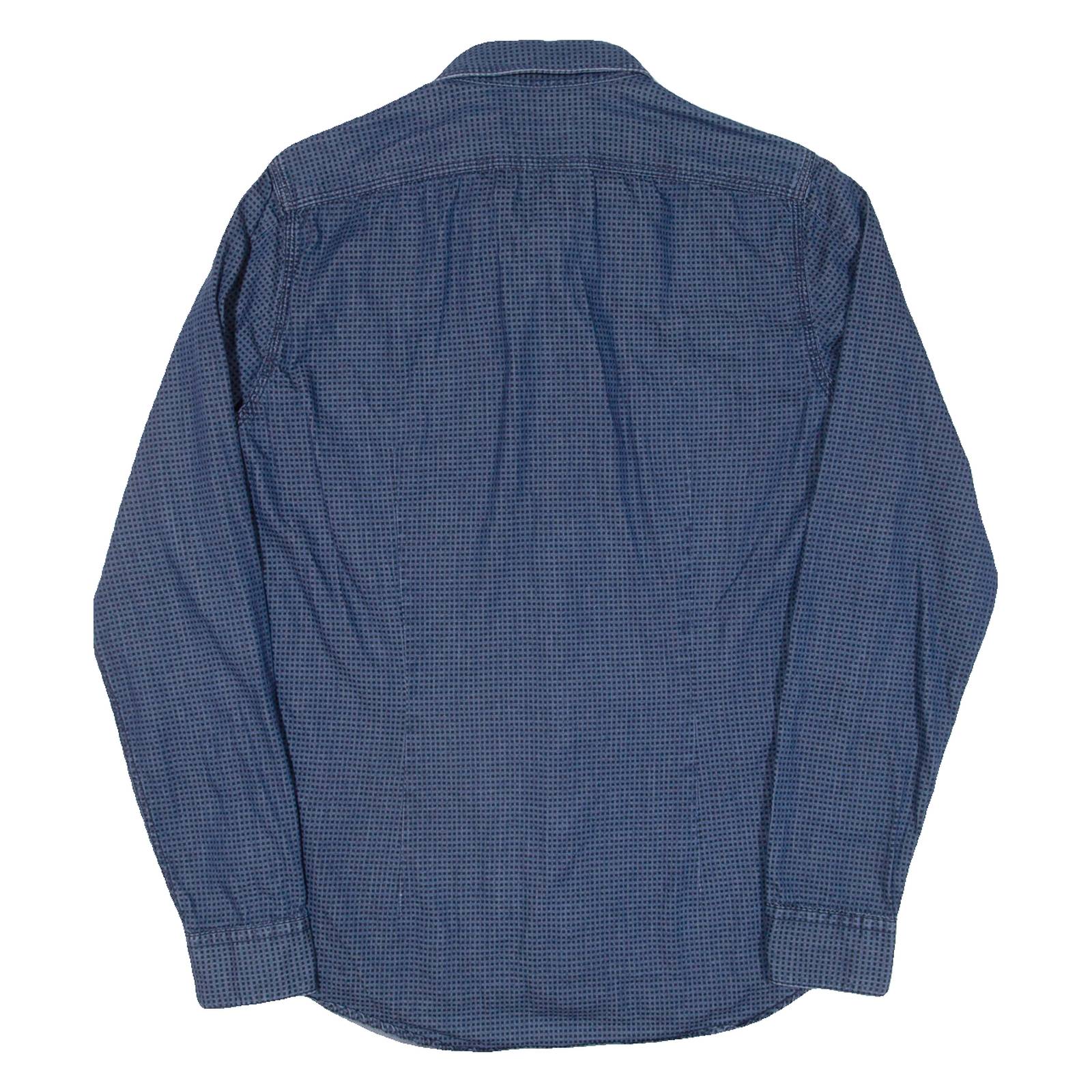 CALVIN KLEIN JEANS Slim Fit Mens Shirt Blue Spotted Long Sleeve M