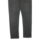 DICKIES Mens Black Regular Fit Straight Denim Jeans W38 L30 Zip Cotton Blend