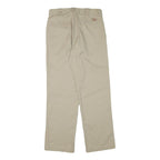 DICKIES Mens Cotton Blend Beige Regular Fit Straight Leg Trousers W30 L31