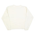 FUNCTIONALS Womens White Plain Jumper Crew Neck Basic Knit M Acrylic Warm