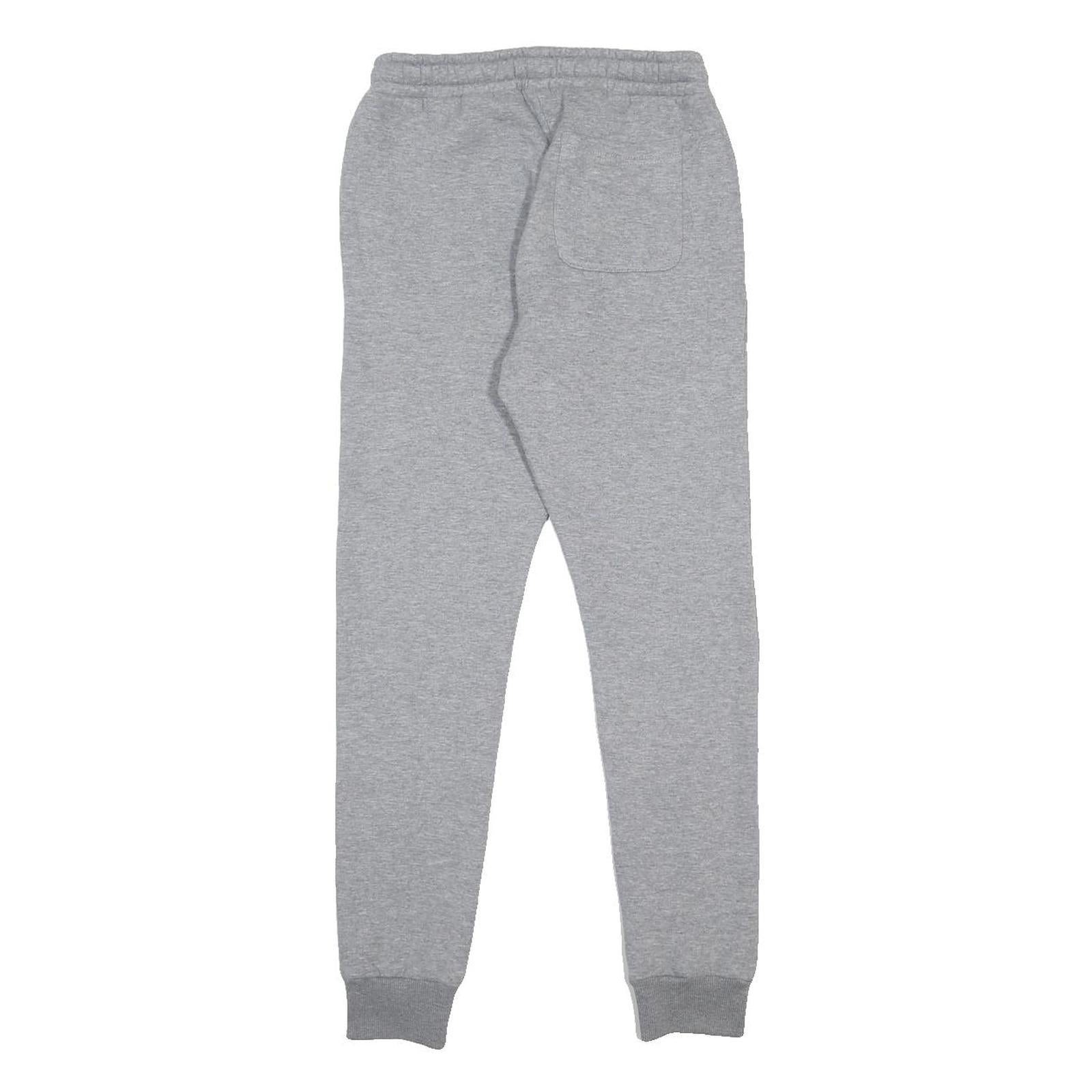 JACK WILLS Boys Joggers Grey Cotton Blend Slim Tapered 12-13Y W26 L27 Drawstring