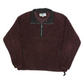 HALF BAY MOON Womens Maroon Pullover Plain Crew Neck Basic Knit XL Fleece Jumper