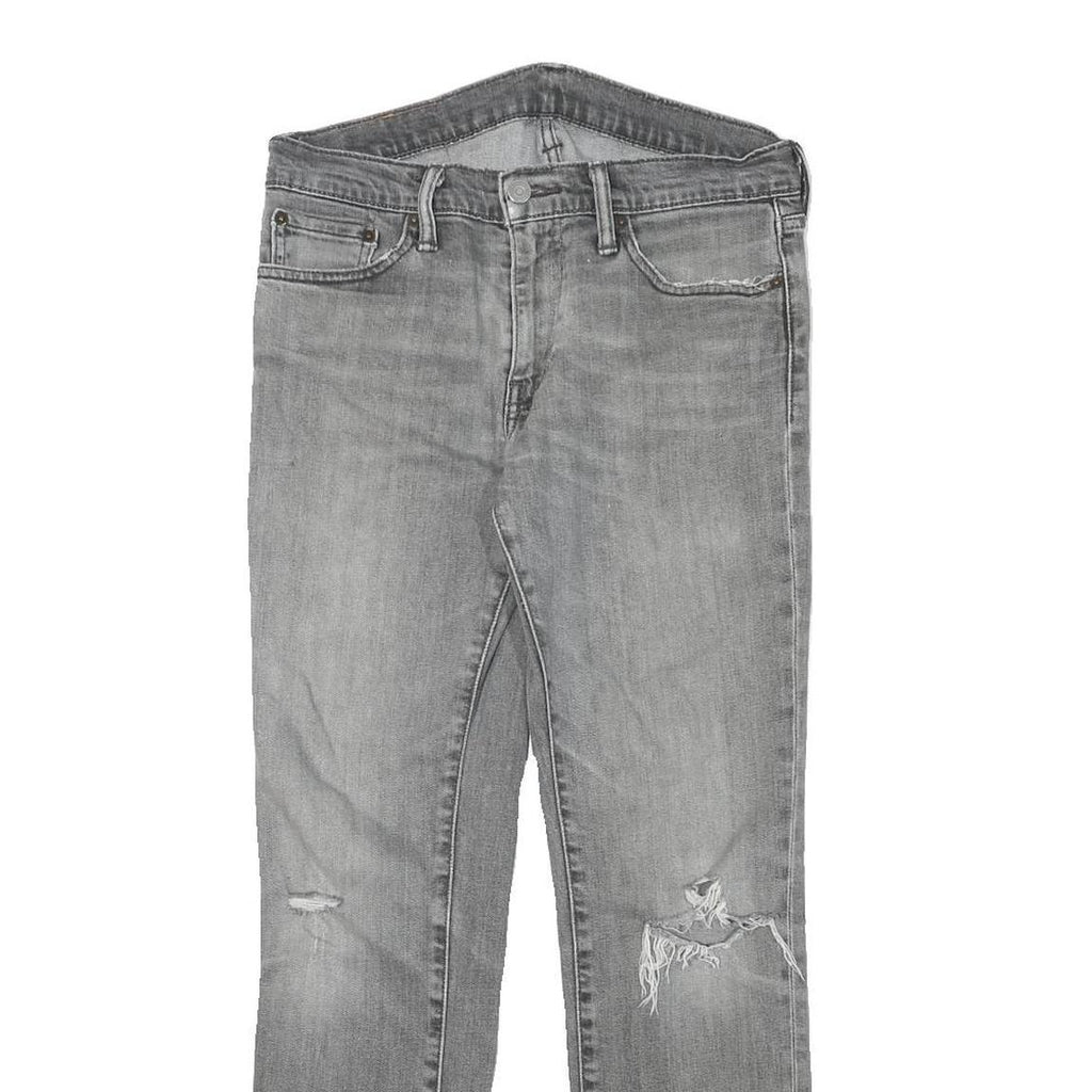 LEVI'S 511 Mens Jeans Grey Slim Skinny Denim Medium W30 L28 Distressed