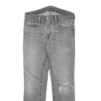 LEVI'S 511 Mens Jeans Grey Slim Skinny Denim Medium W30 L28 Distressed