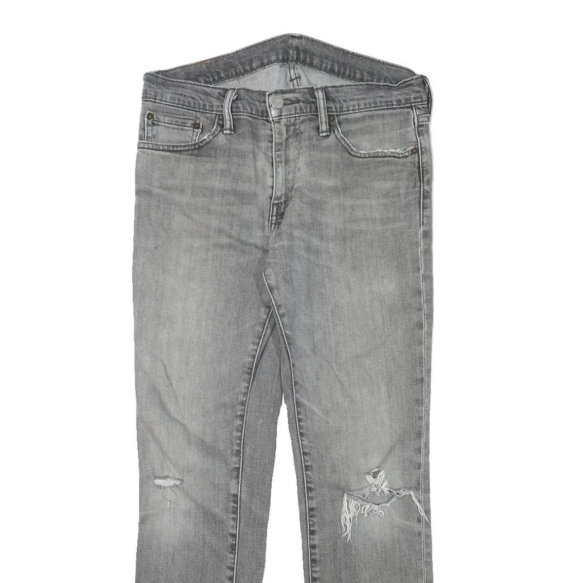 LEVI'S 511 Mens Jeans Grey Slim Skinny Denim Medium W30 L28 Distressed