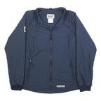 JACK WOLFSKIN Womens Navy Blue Jacket UK 12 Polyester Blend Zip Plain