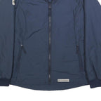 JACK WOLFSKIN Womens Navy Blue Jacket UK 12 Polyester Blend Zip Plain